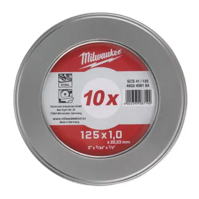 Milwaukee CutWSC41/125X1 řezný kotouč-10ks kov box