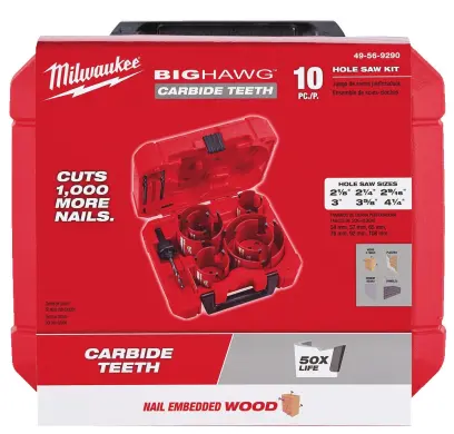 Milwaukee Set kruhových pilek BIG HAWG Multimateriál (10 ks)