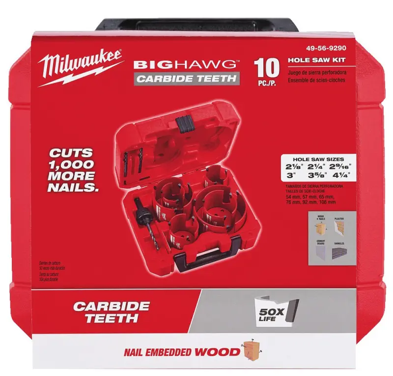 Milwaukee Set kruhových pilek BIG HAWG Multimateriál (10 ks)