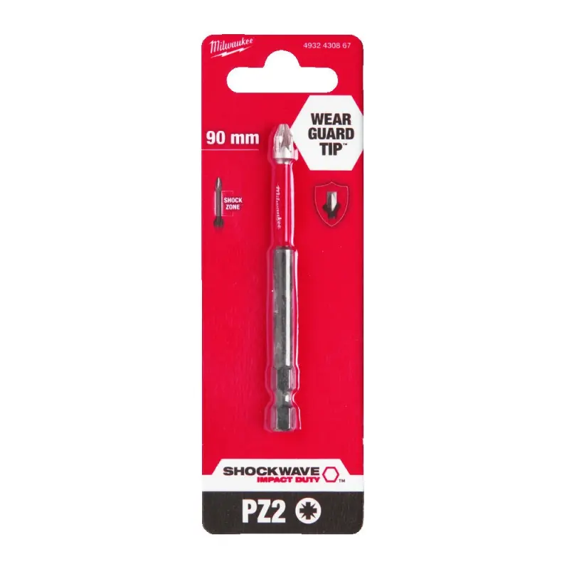 Milwaukee Šroubovací bit ShW PZ2 90mm - 1ks Milwaukee Šroubovací bit ShW PZ2 90mm - 1ks