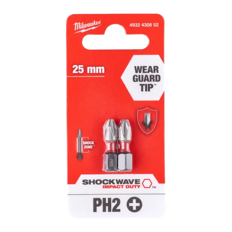 Milwaukee Šroubovací bity ShW PH2 25mm - 2ks
