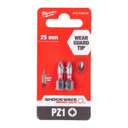 Milwaukee Šroubovací bity ShW PZ1 25mm - 2ks