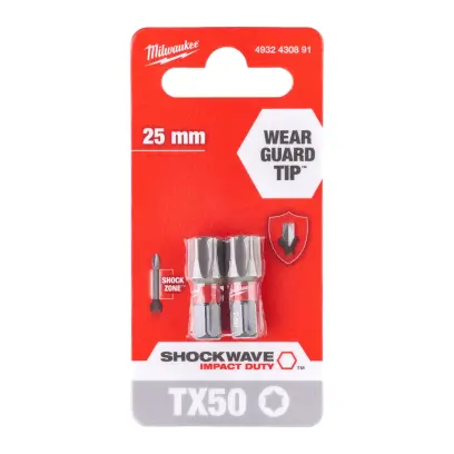 Milwaukee Šroubovací bity ShW TX50 25mm - 2ks