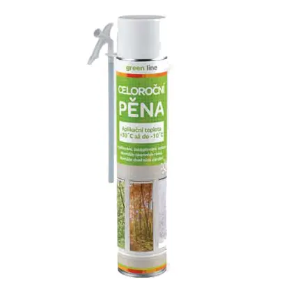 DB Celoroční pěna montážní Green Line, 750 ml, trubičková zelená