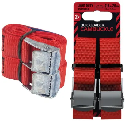 QUICKLOADER® Cambuckle 300 kg, 2,5 m x 20 mm - 2-pack