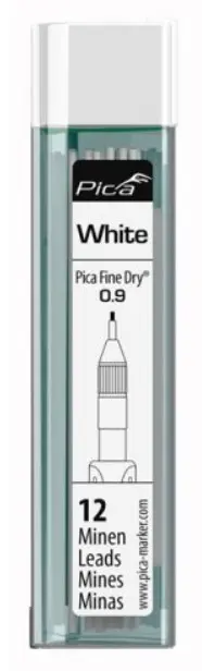 Náhradní tuhy PICA Fine Dry bílé 0,9 mm