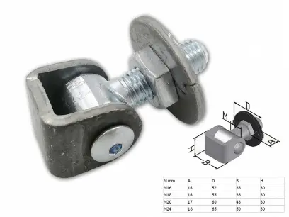 Závěs seřizovací podložka/matice M24 nosnost 75 kg