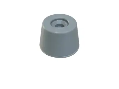 K2/1857 Zarážka dveří velká šedá pryž 38x26 mm
