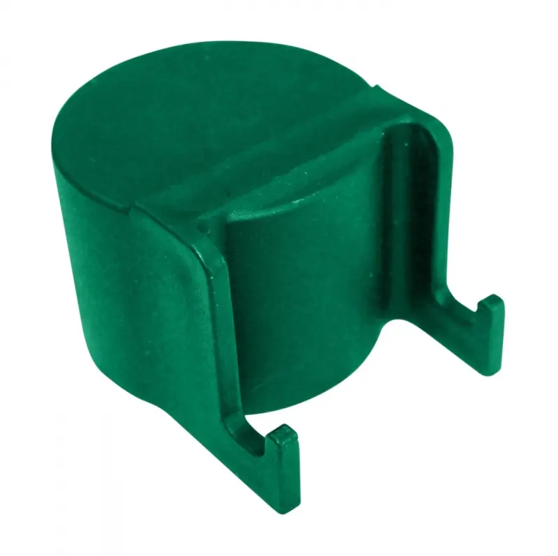 Čepička sloupku Ø 48 mm s háčky na čele, zelená Čepička sloupku Ø 48 mm s háčky na čele, zelená