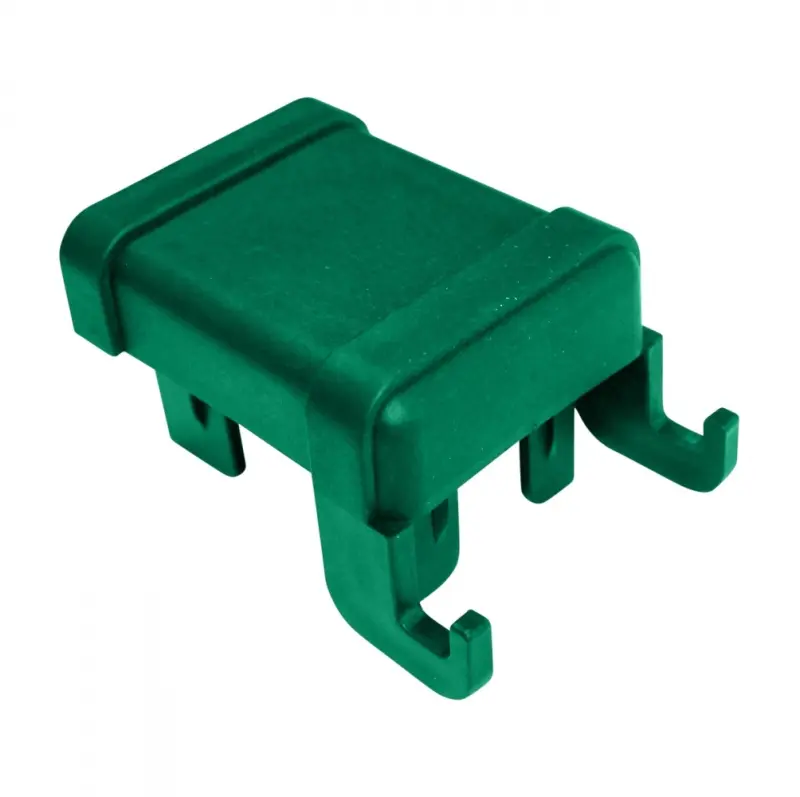 Čepička sloupku 60x40 mm s háčky na čele, zelená