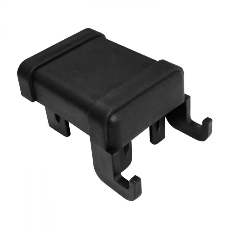 Čepička sloupku 60x40 mm s háčky na čele, černá Čepička sloupku 60x40 mm s háčky na čele, černá