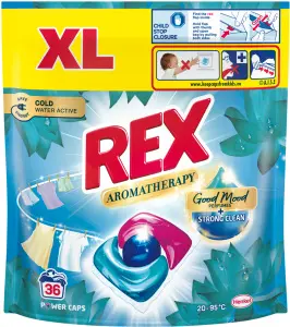 REX prací kapsle Aromatherapy Lotus Universal 36 praní, 432g