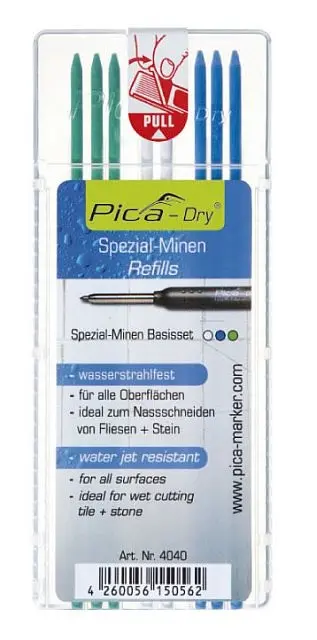 Náhradní tuhy PICA Dry kulaté - set