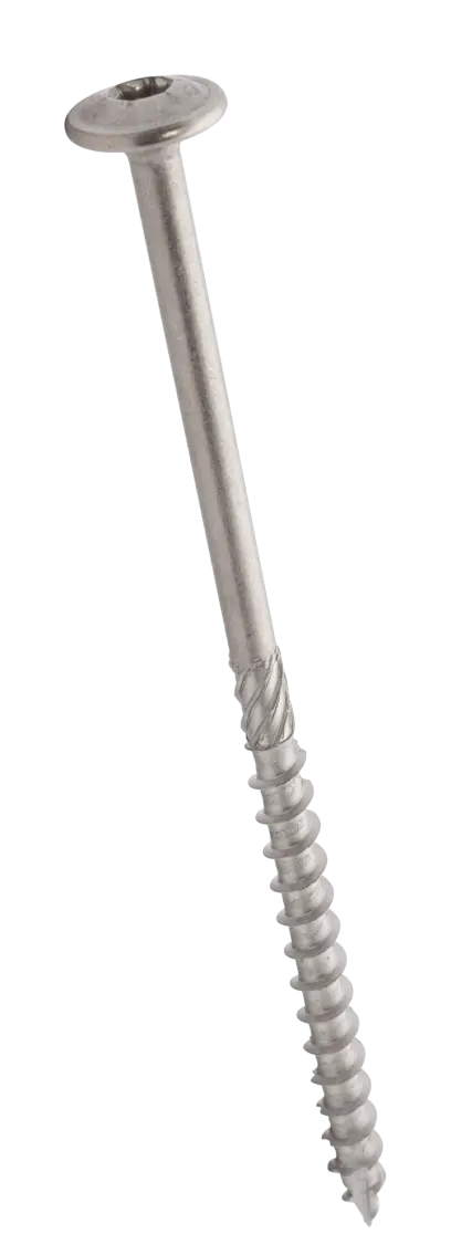 Stavební vrut SK 8x260mm, plochá hlava T40 kalený nerez