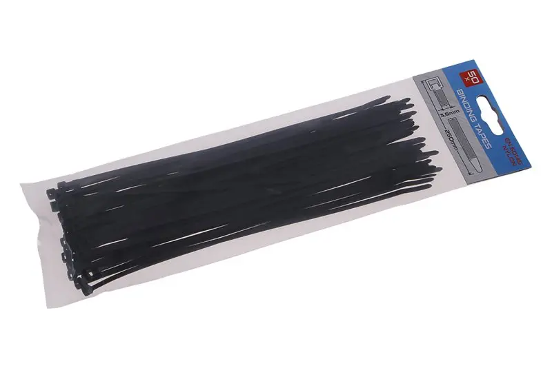 Pásky vázací 250x3.6mm 50ks černá Pásky vázací 250x3.6mm 50ks černá