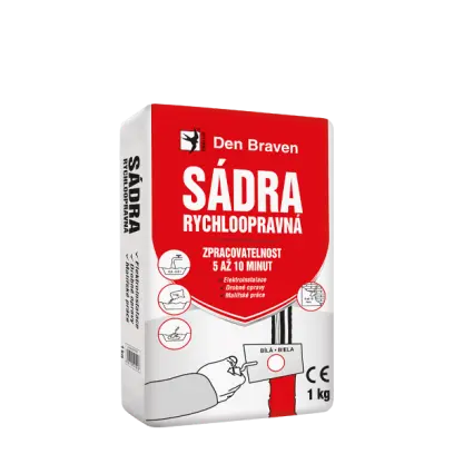 Sádra rychloopravná 1 kg pytel bílá