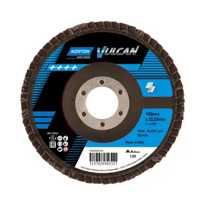 150x22,2mm/120 Norton Vulcan Zirkonový lamelový kotouč