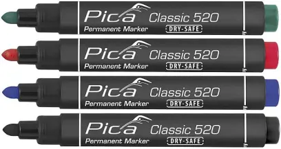 PICA FIX - PERMANENTNÍ ZNAČKOVAČ Šikmý hrot - ALKOHOLOVÁ BÁZE - NEVYSYCHAJÍCÍ - ČERNÝ