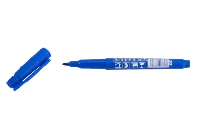 Značkovač permanentní (fix) modrý 137mm jemný hrot