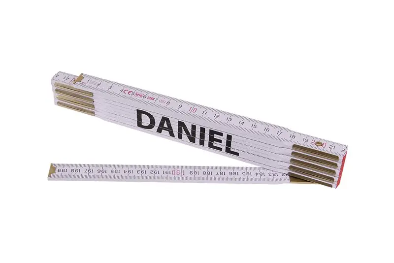 Metr skládací 2m DANIEL (PROFI,bílý,dřevo) Metr skládací 2m DANIEL (PROFI,bílý,dřevo)