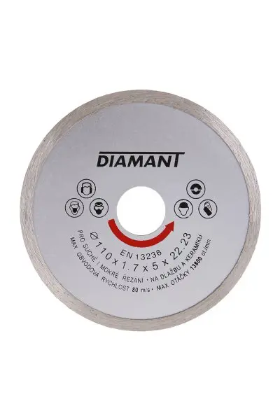 Kotouč diamantový DIAMANT 110x1.7x22.2mm plný