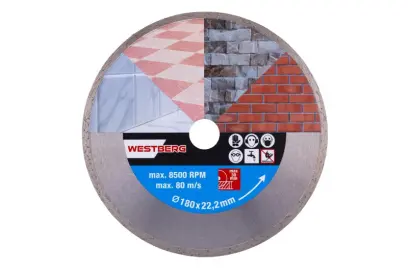Kotouč diamantový WESTBERG 180x2.3x22.2mm plný