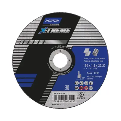 150x1.6x22.2  A46V X-Treme NORTON INDUSTRIAL TW - X - TREME T41