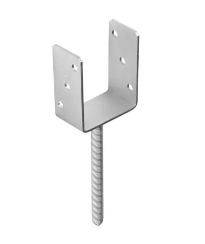 PS 100U Patka sloupku ZNG 101x120x60x4,0 stříbrný zinek