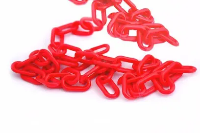 Řetěz plastový 6mm červený - 30m/balení