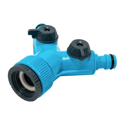 Rozdvojka 3/4” s ventily pro 2 rychlospojky