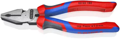 Knipex - Silové kombinované kleště 02 02 180, délka 180 mm