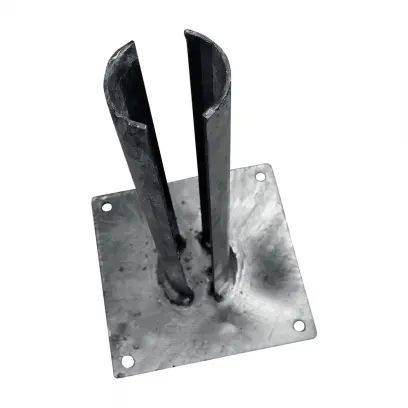 Patka Zn k montáži kulatého sloupku branky / brány na betonový základ Ø 60 mm