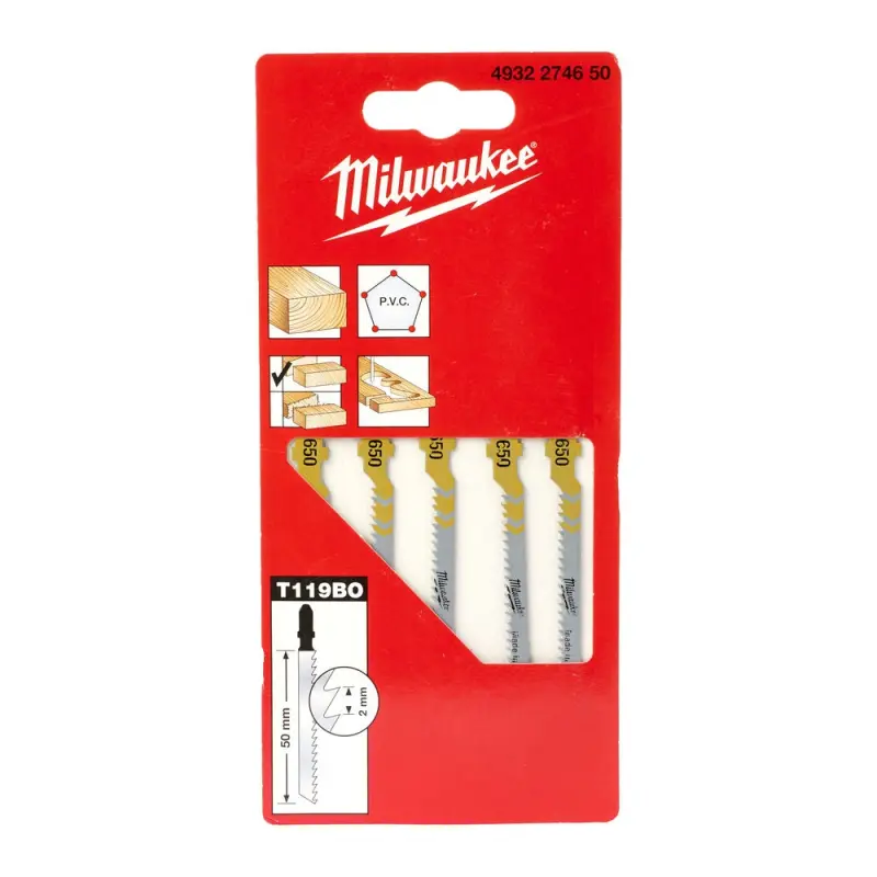 Milwaukee Pilové plátky T119BO 5ks/bal. Milwaukee Pilové plátky T119BO 5ks/bal.
