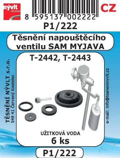 P1/222 SADA napouštěcí ventil T2442 6ks SAM Holding