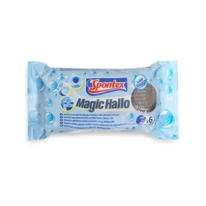 Spontex Magic Hallo saponátová drátěnka 6ks/bal.