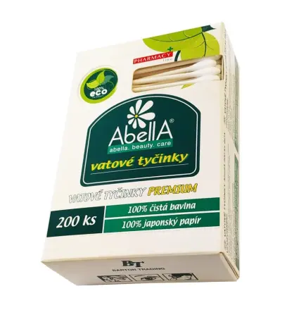 Vatové tyčinky PREMIUM 200ks BOX