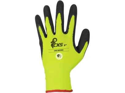 Rukavice CXS WAYNA, máčené v latexu s pískovou úpravou, vel. 08
