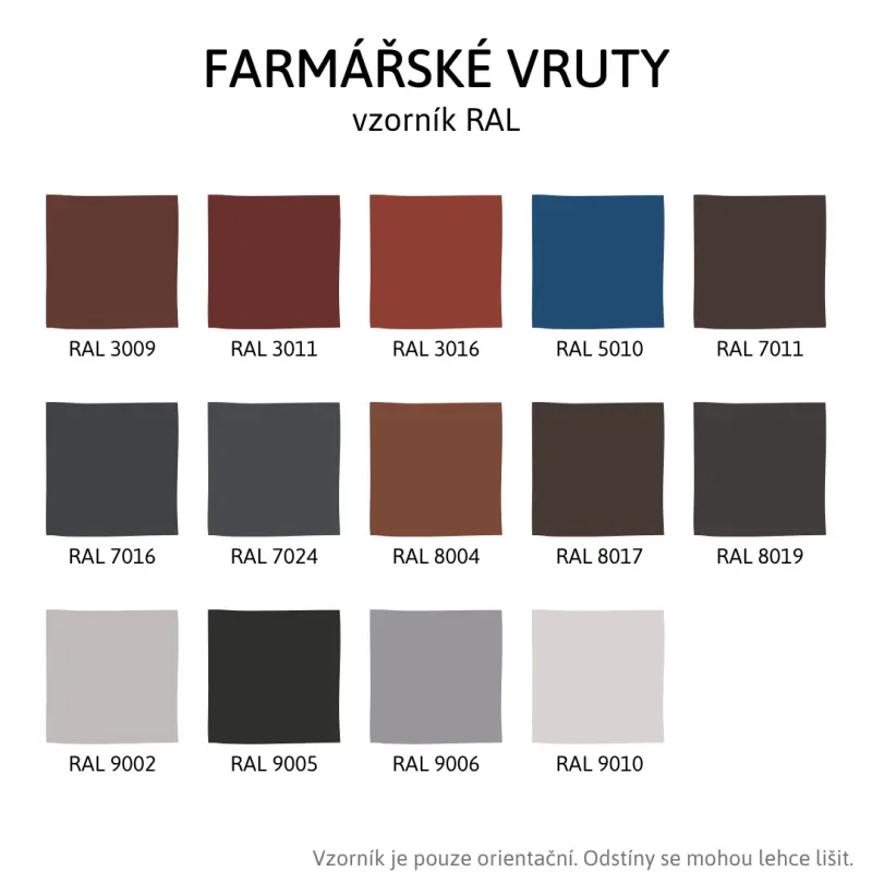 HPM TEC Farmářský vrut 4,8x35 mm, RAL 7016